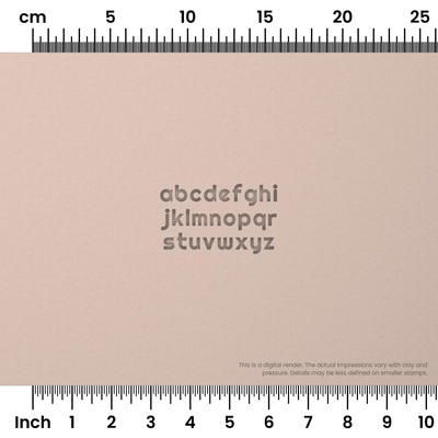 Righteous | Lowercase | Alphabet Stamp Sets - Ceramind® Tools