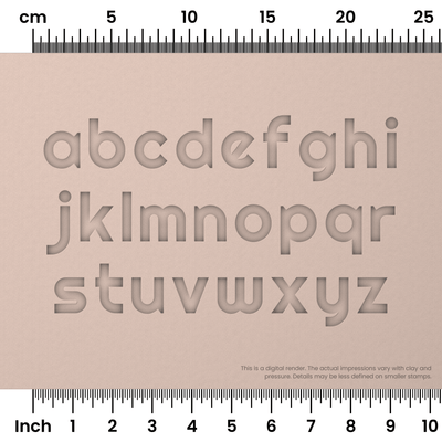 Righteous | Lowercase | Alphabet Stamp Sets - Ceramind® Tools