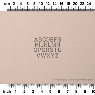 Roboto | All Caps | Alphabet Stamp Sets - Ceramind® Tools
