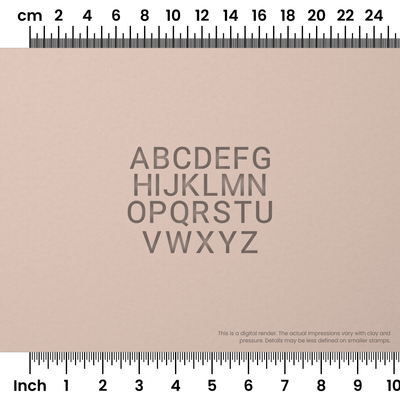 Roboto | All Caps | Alphabet Stamp Sets - Ceramind® Tools