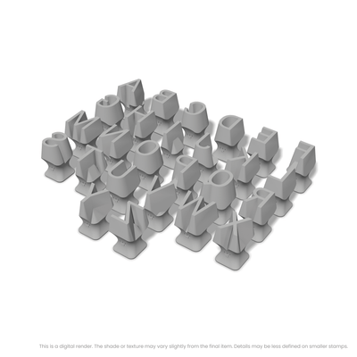 Roboto | All Caps | Alphabet Stamp Sets - Ceramind® Tools