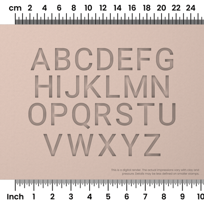 Roboto | All Caps | Alphabet Stamp Sets - Ceramind® Tools