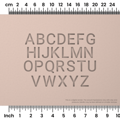Roboto | All Caps | Alphabet Stamp Sets - Ceramind® Tools