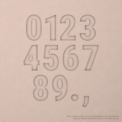 Roboto Condensed | Font Rail Stamp Sets | Letters, Numbers, and Symbols - Ceramind® Tools
