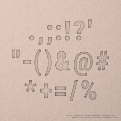 Roboto Condensed | Font Rail Stamp Sets | Letters, Numbers, and Symbols - Ceramind® Tools
