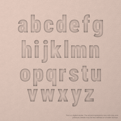 Roboto Condensed | Font Rail Stamp Sets | Letters, Numbers, and Symbols - Ceramind® Tools