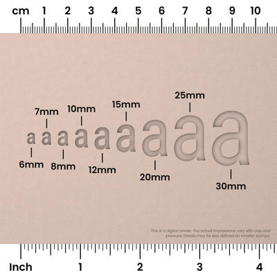 Roboto Condensed | Lowercase | Alphabet Stamp Sets - Ceramind® Tools