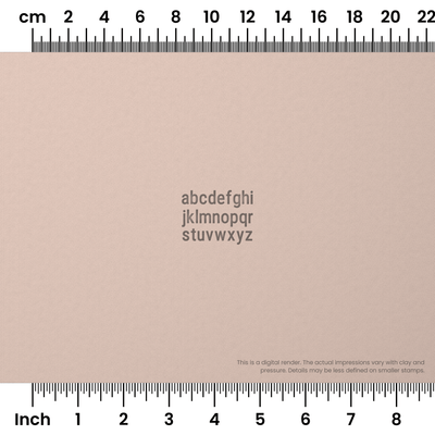 Roboto Condensed | Lowercase | Alphabet Stamp Sets - Ceramind® Tools