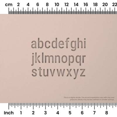 Roboto Condensed | Lowercase | Alphabet Stamp Sets - Ceramind® Tools
