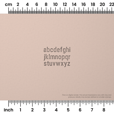 Roboto Condensed | Lowercase | Alphabet Stamp Sets - Ceramind® Tools