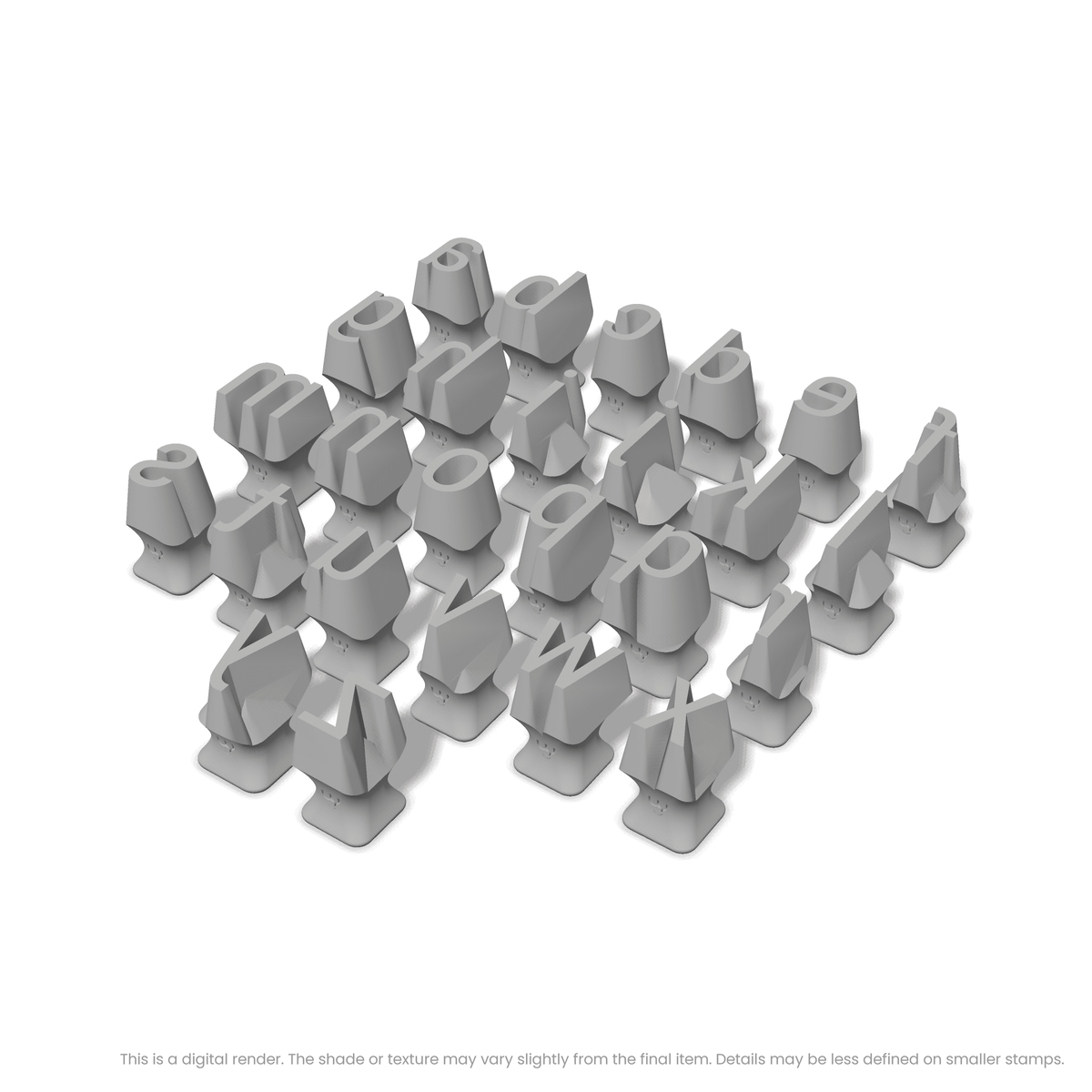 Roboto Condensed | Lowercase | Alphabet Stamp Sets - Ceramind® Tools