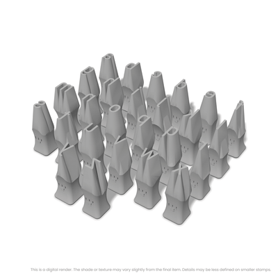 Roboto Condensed | Lowercase | Alphabet Stamp Sets - Ceramind® Tools