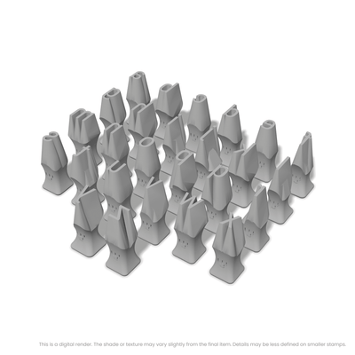Roboto Condensed | Lowercase | Alphabet Stamp Sets - Ceramind® Tools