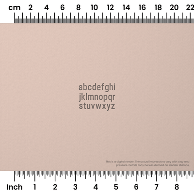 Roboto Condensed | Lowercase | Alphabet Stamp Sets - Ceramind® Tools