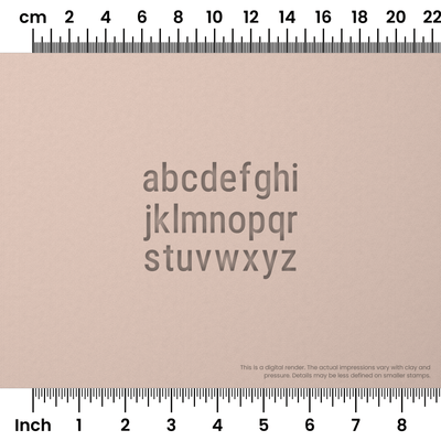 Roboto Condensed | Lowercase | Alphabet Stamp Sets - Ceramind® Tools