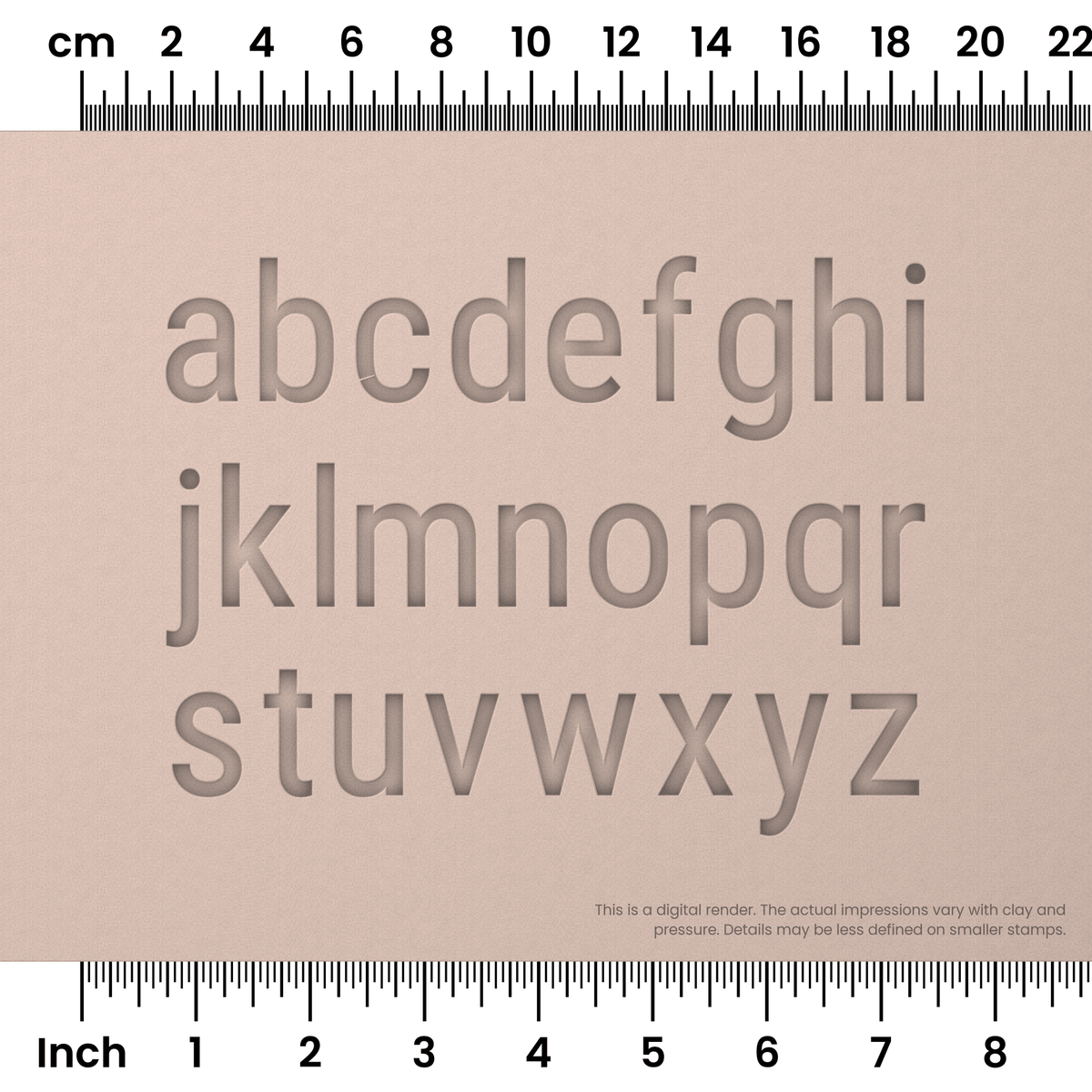 Roboto Condensed | Lowercase | Alphabet Stamp Sets - Ceramind® Tools
