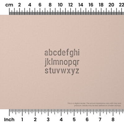 Roboto Condensed | Lowercase | Alphabet Stamp Sets - Ceramind® Tools