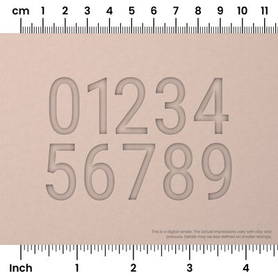 Roboto Condensed | Number Stamp Sets - Ceramind® Tools