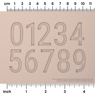 Roboto Condensed | Number Stamp Sets - Ceramind® Tools