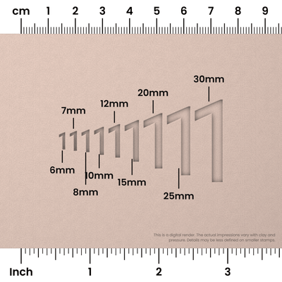 Roboto Condensed | Number Stamp Sets - Ceramind® Tools