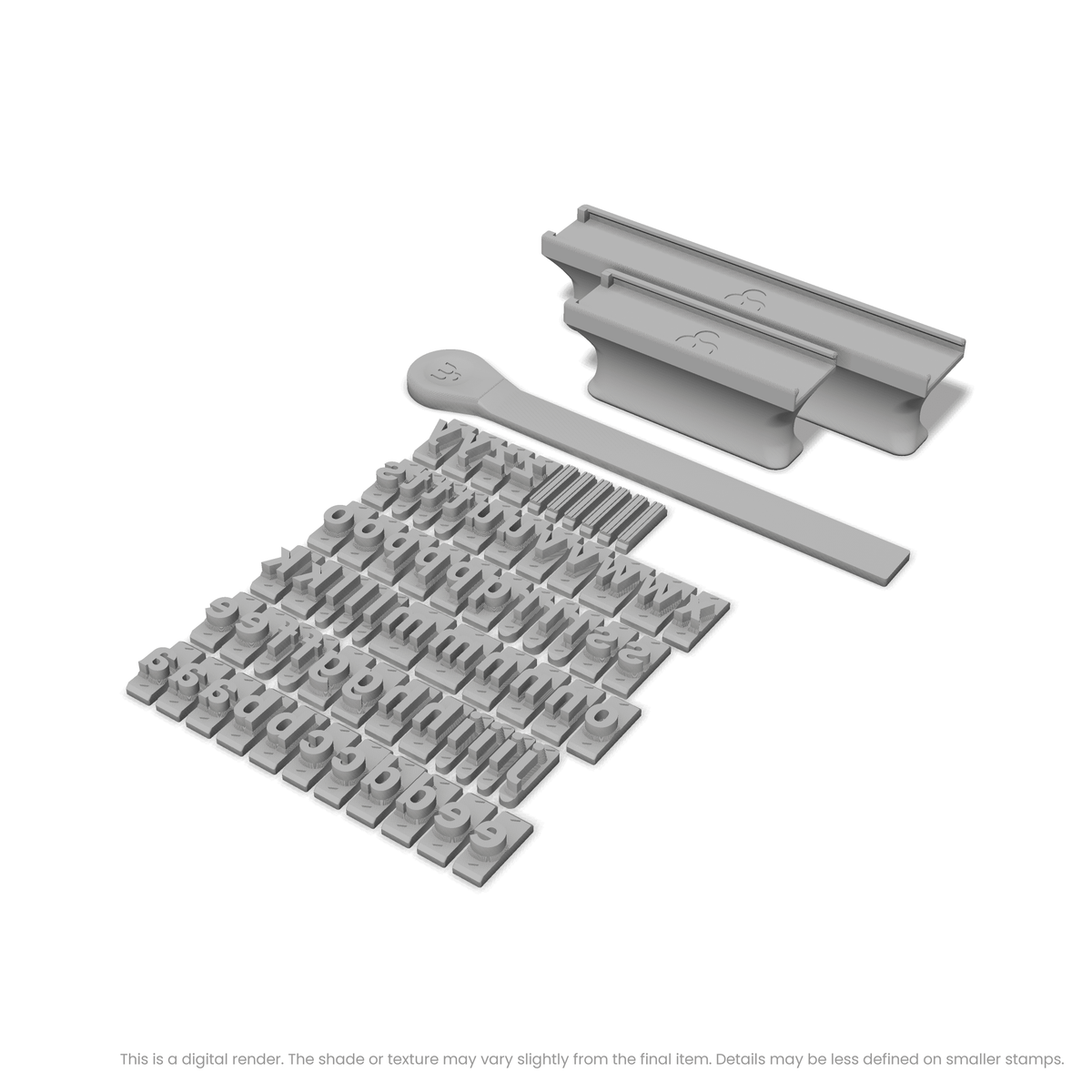Roboto | Font Rail Stamp Sets | Letters, Numbers, and Symbols - Ceramind® Tools