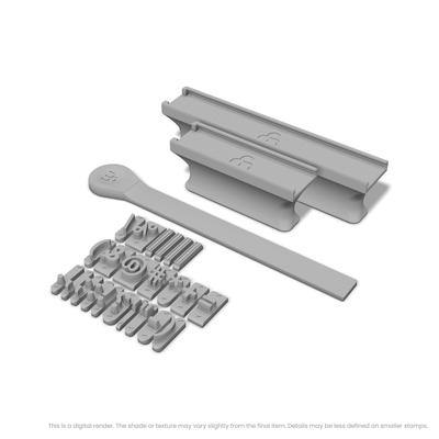 Roboto | Font Rail Stamp Sets | Letters, Numbers, and Symbols - Ceramind® Tools
