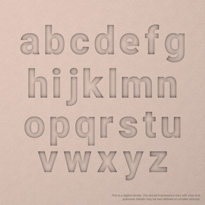 Roboto | Font Rail Stamp Sets | Letters, Numbers, and Symbols - Ceramind® Tools