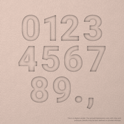 Roboto | Font Rail Stamp Sets | Letters, Numbers, and Symbols - Ceramind® Tools