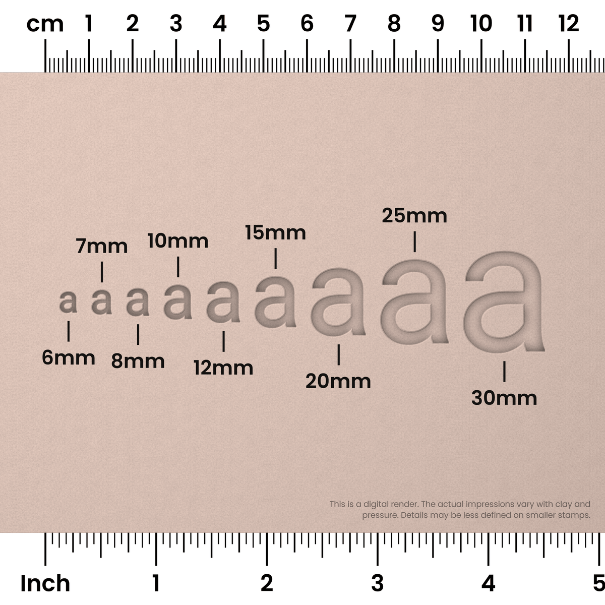 Roboto | Lowercase | Alphabet Stamp Sets - Ceramind® Tools