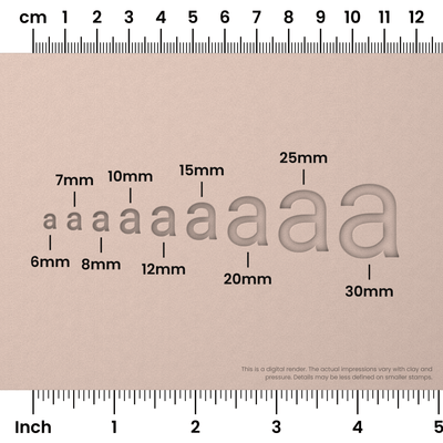 Roboto | Lowercase | Alphabet Stamp Sets - Ceramind® Tools