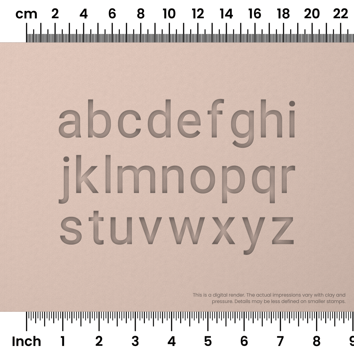 Roboto | Lowercase | Alphabet Stamp Sets - Ceramind® Tools