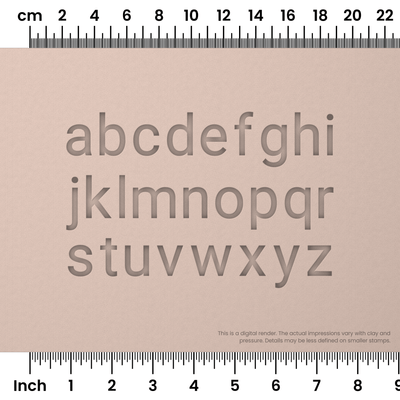 Roboto | Lowercase | Alphabet Stamp Sets - Ceramind® Tools