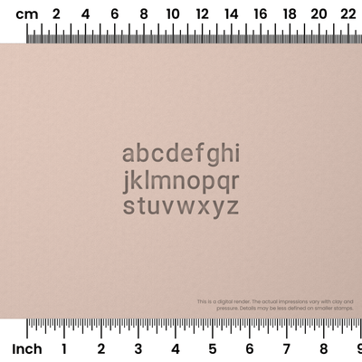 Roboto | Lowercase | Alphabet Stamp Sets - Ceramind® Tools