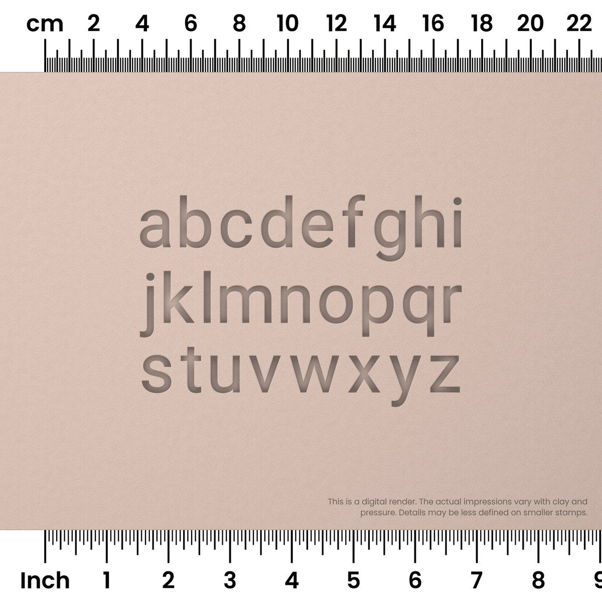 Roboto | Lowercase | Alphabet Stamp Sets - Ceramind® Tools