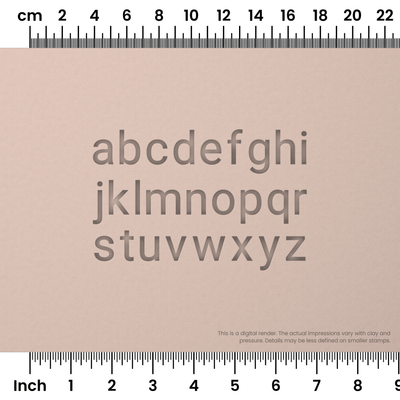 Roboto | Lowercase | Alphabet Stamp Sets - Ceramind® Tools