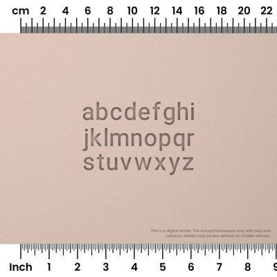 Roboto | Lowercase | Alphabet Stamp Sets - Ceramind® Tools