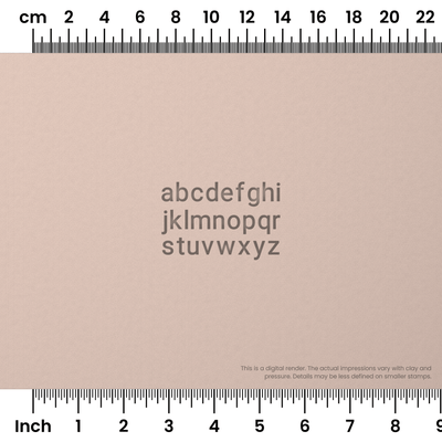 Roboto | Lowercase | Alphabet Stamp Sets - Ceramind® Tools