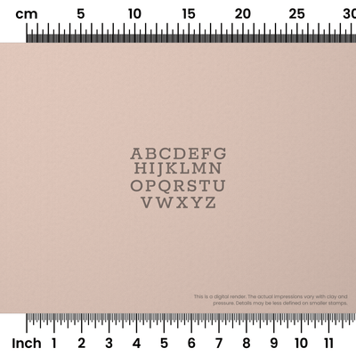 Rokkitt | All Caps | Alphabet Stamp Sets - Ceramind® Tools