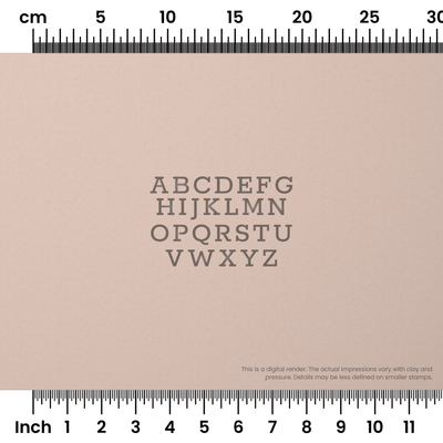 Rokkitt | All Caps | Alphabet Stamp Sets - Ceramind® Tools
