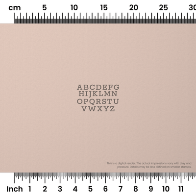 Rokkitt | All Caps | Alphabet Stamp Sets - Ceramind® Tools