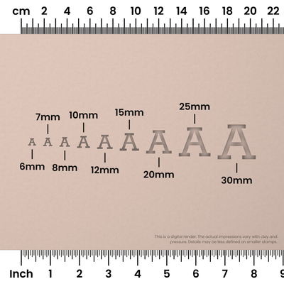 Rokkitt | All Caps | Alphabet Stamp Sets - Ceramind® Tools