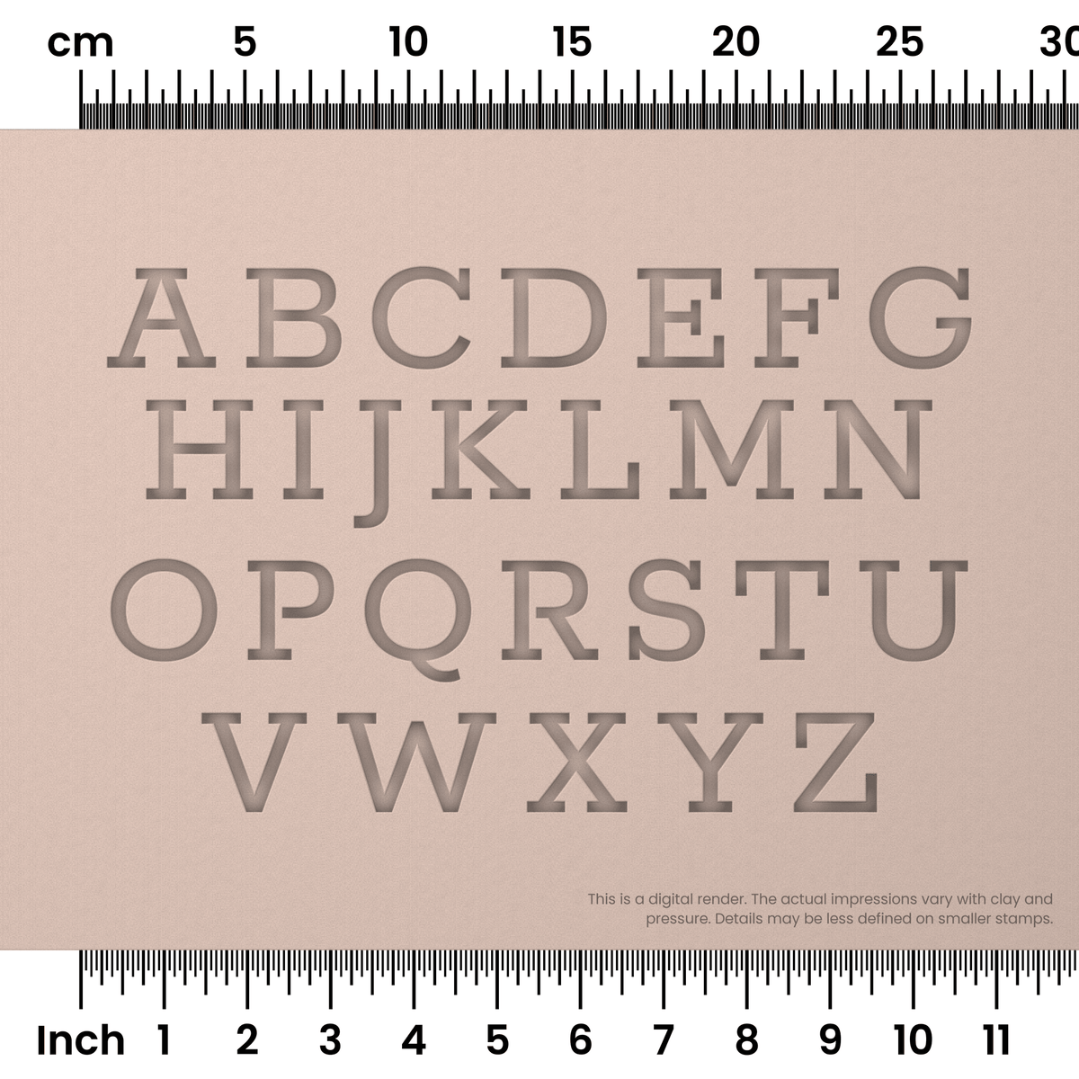 Rokkitt | All Caps | Alphabet Stamp Sets - Ceramind® Tools