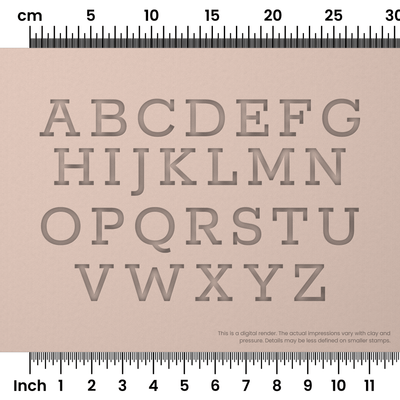 Rokkitt | All Caps | Alphabet Stamp Sets - Ceramind® Tools