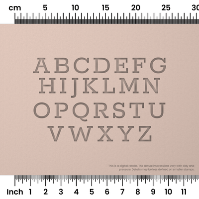 Rokkitt | All Caps | Alphabet Stamp Sets - Ceramind® Tools