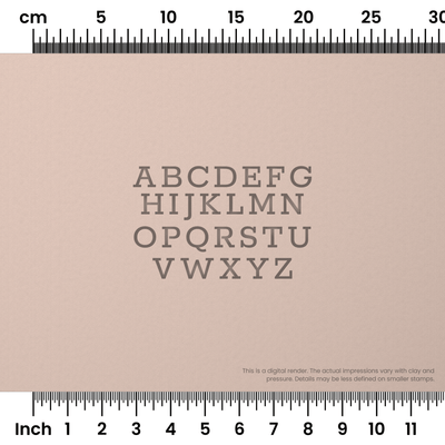 Rokkitt | All Caps | Alphabet Stamp Sets - Ceramind® Tools