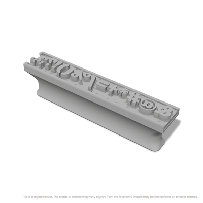 Rokkitt | Font Rail Stamp Sets | Letters, Numbers, and Symbols - Ceramind® Tools