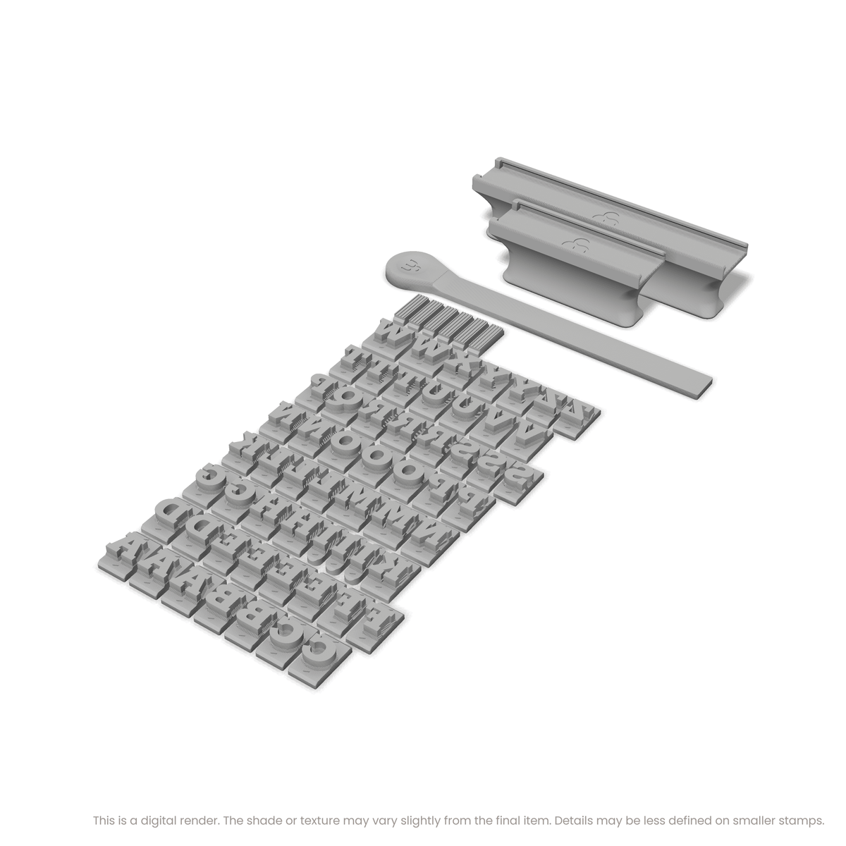 Rokkitt | Font Rail Stamp Sets | Letters, Numbers, and Symbols - Ceramind® Tools