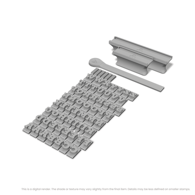 Rokkitt | Font Rail Stamp Sets | Letters, Numbers, and Symbols - Ceramind® Tools