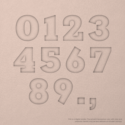 Rokkitt | Font Rail Stamp Sets | Letters, Numbers, and Symbols - Ceramind® Tools