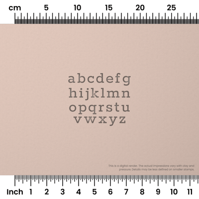 Rokkitt | Lowercase | Alphabet Stamp Sets - Ceramind® Tools